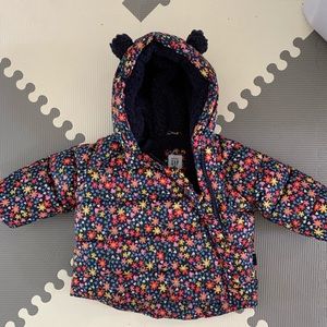 Baby floral winter coat